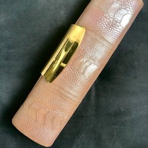 Sergio Rossi Genuine Piton Leather Clutch